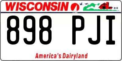WI license plate 898PJI