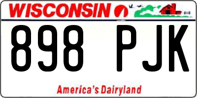WI license plate 898PJK