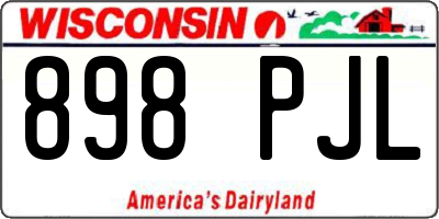 WI license plate 898PJL