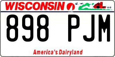 WI license plate 898PJM