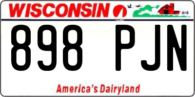 WI license plate 898PJN