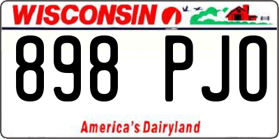 WI license plate 898PJO