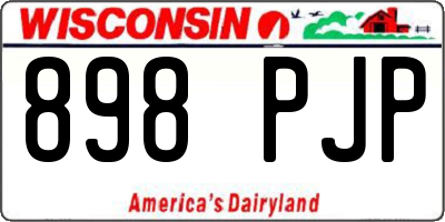 WI license plate 898PJP