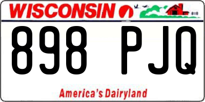 WI license plate 898PJQ