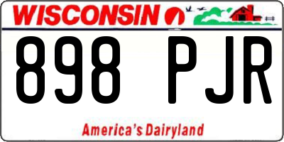 WI license plate 898PJR