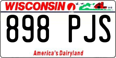 WI license plate 898PJS