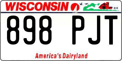 WI license plate 898PJT