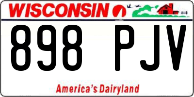 WI license plate 898PJV