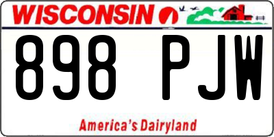 WI license plate 898PJW