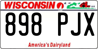 WI license plate 898PJX