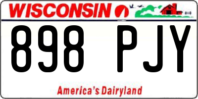 WI license plate 898PJY