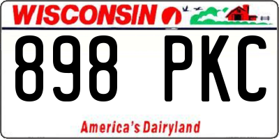 WI license plate 898PKC
