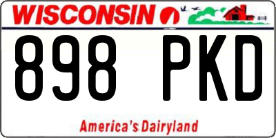 WI license plate 898PKD
