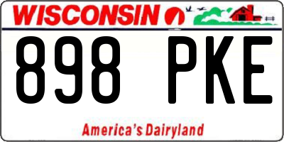 WI license plate 898PKE