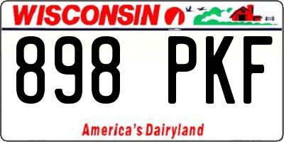 WI license plate 898PKF