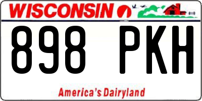 WI license plate 898PKH