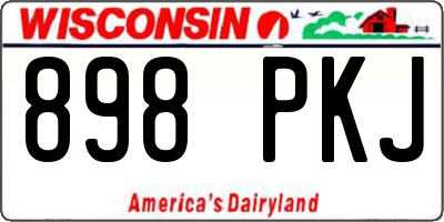 WI license plate 898PKJ