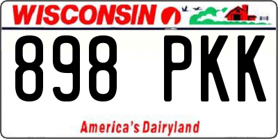 WI license plate 898PKK
