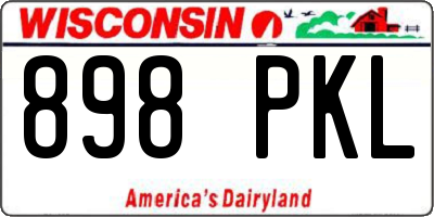 WI license plate 898PKL