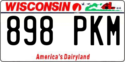WI license plate 898PKM