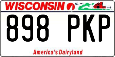 WI license plate 898PKP