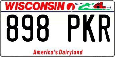 WI license plate 898PKR