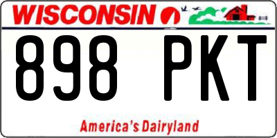 WI license plate 898PKT