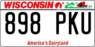 WI license plate 898PKU
