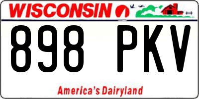 WI license plate 898PKV