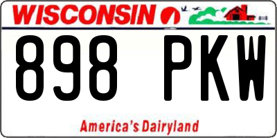 WI license plate 898PKW