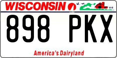 WI license plate 898PKX