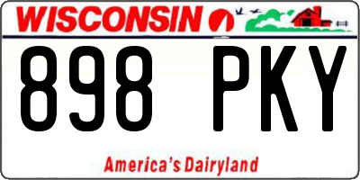 WI license plate 898PKY