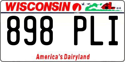 WI license plate 898PLI