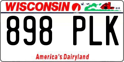 WI license plate 898PLK