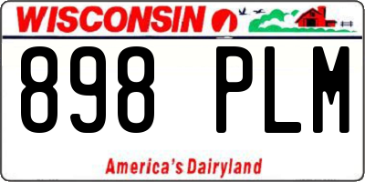 WI license plate 898PLM