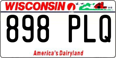 WI license plate 898PLQ