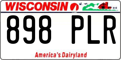 WI license plate 898PLR