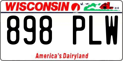 WI license plate 898PLW