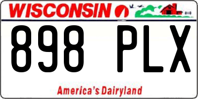 WI license plate 898PLX