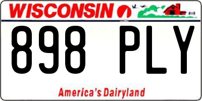 WI license plate 898PLY