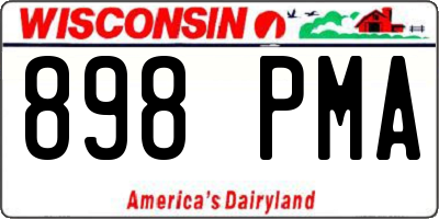 WI license plate 898PMA