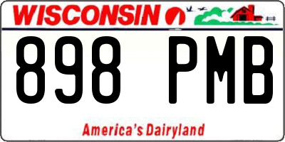 WI license plate 898PMB