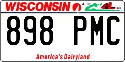 WI license plate 898PMC