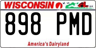 WI license plate 898PMD