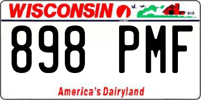 WI license plate 898PMF