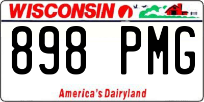 WI license plate 898PMG