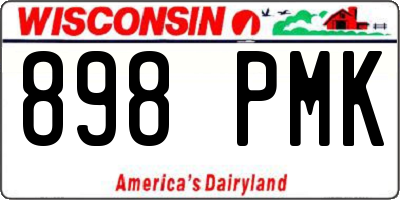 WI license plate 898PMK