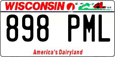 WI license plate 898PML