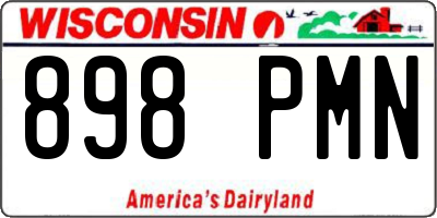 WI license plate 898PMN
