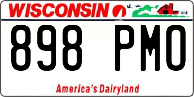 WI license plate 898PMO